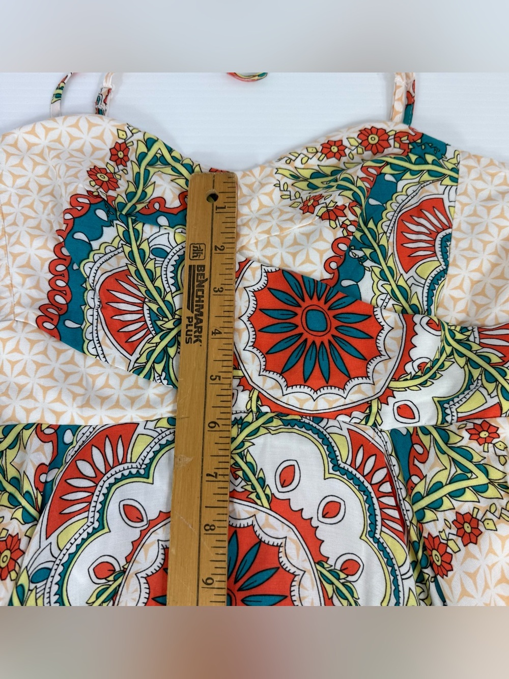 Lovposh Spaghetti Strap Sun Dress Women's Size M Handkerchief Zipper Back Boning - Picture 13 of 16